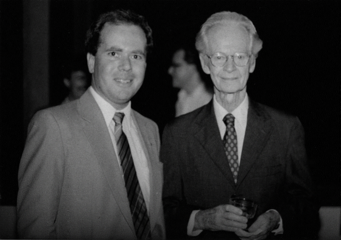 Dr. Lookatch and Dr. B.F. Skinner, circa 1986